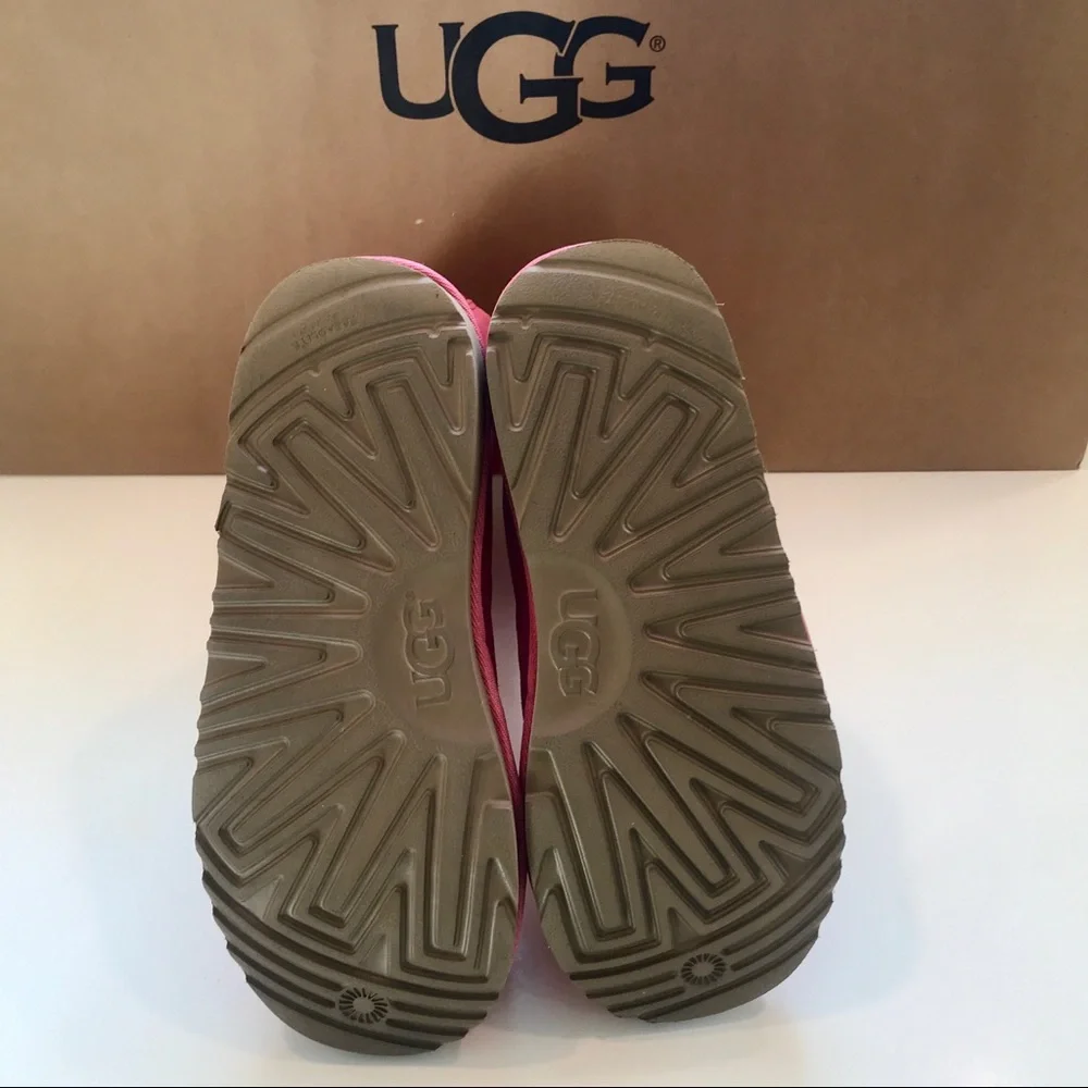 NEW AUTHENTIC UGG Back Zipper Pink Suede Boots Sz5 - Picture 5 of 8